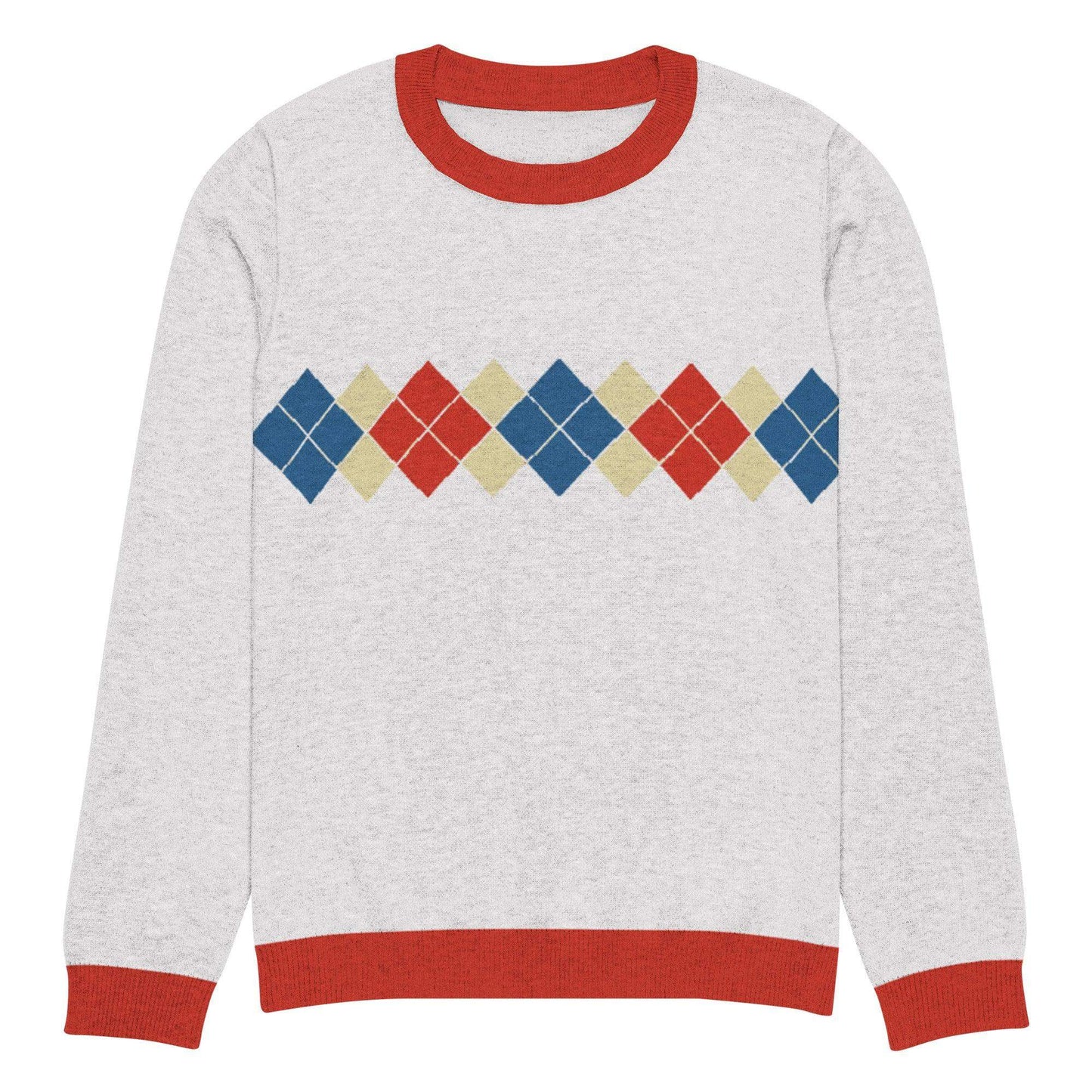 Ivan Lendl Gold Blue Argyle Knitted Sweater