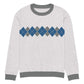 Ivan Lendl Blue Grey Argyle Knitted Sweater