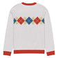 Ivan Lendl Gold Blue Argyle Knitted Sweater