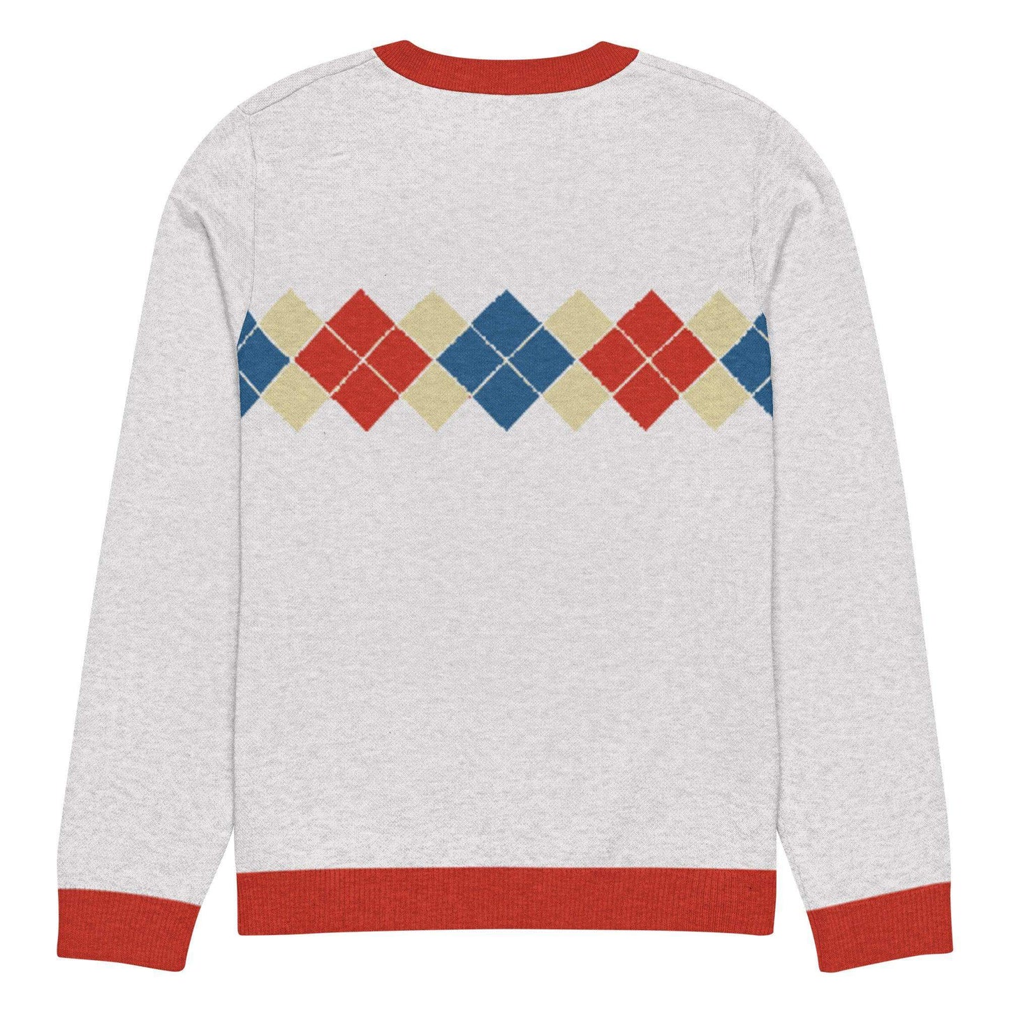 Ivan Lendl Gold Blue Argyle Knitted Sweater