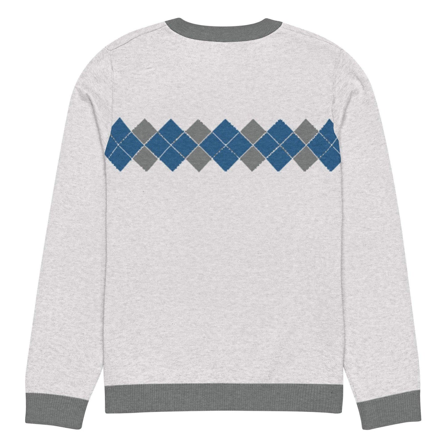 Ivan Lendl Blue Grey Argyle Knitted Sweater