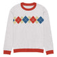 Ivan Lendl Gold Blue Argyle Knitted Sweater