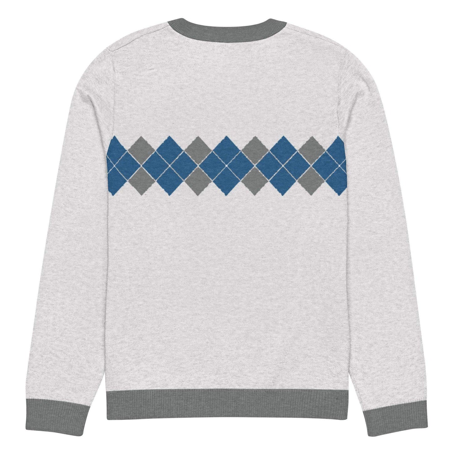 Ivan Lendl Blue Grey Argyle Knitted Sweater