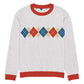 Ivan Lendl Gold Blue Argyle Knitted Sweater