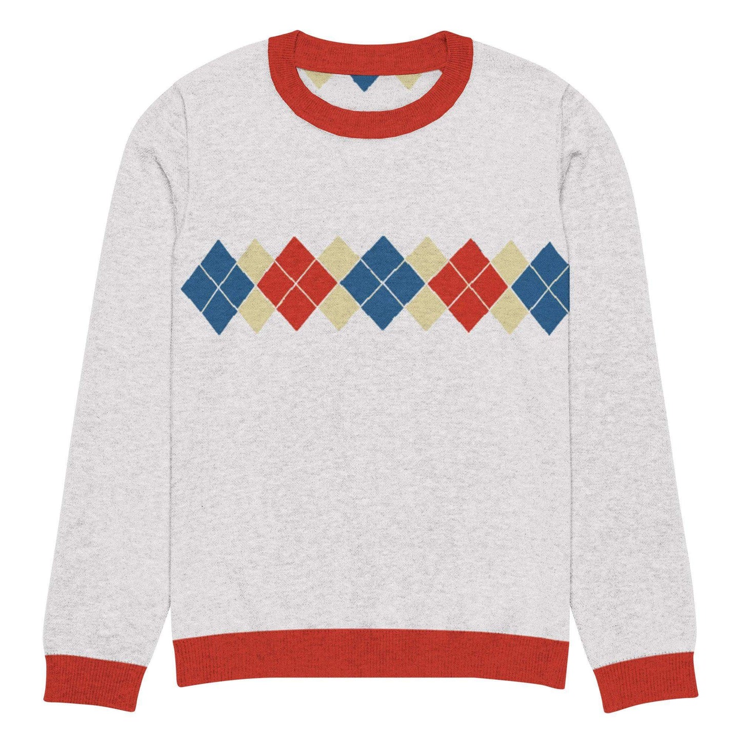 Ivan Lendl Gold Blue Argyle Knitted Sweater