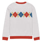 Ivan Lendl Gold Blue Argyle Knitted Sweater