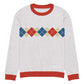 Ivan Lendl Gold Blue Argyle Knitted Sweater