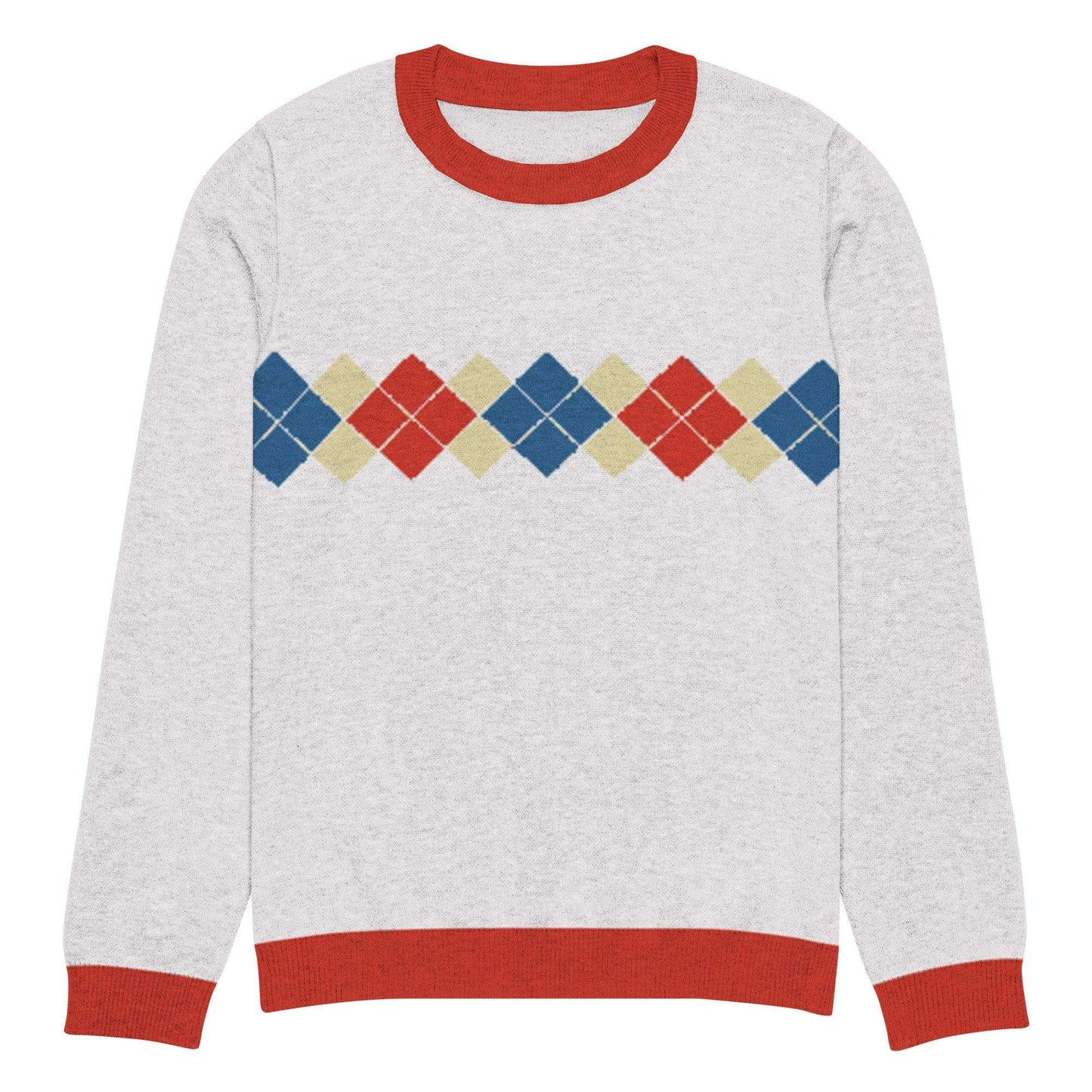 Ivan Lendl Gold Blue Argyle Knitted Sweater