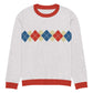 Ivan Lendl Gold Blue Argyle Knitted Sweater