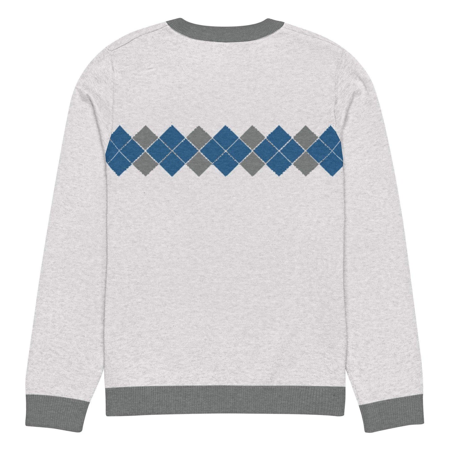 Ivan Lendl Blue Grey Argyle Knitted Sweater