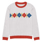 Ivan Lendl Gold Blue Argyle Knitted Sweater