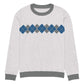 Ivan Lendl Blue Grey Argyle Knitted Sweater