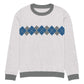 Ivan Lendl Blue Grey Argyle Knitted Sweater