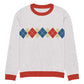 Ivan Lendl Gold Blue Argyle Knitted Sweater