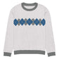 Ivan Lendl Blue Grey Argyle Knitted Sweater