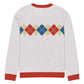 Ivan Lendl Gold Blue Argyle Knitted Sweater