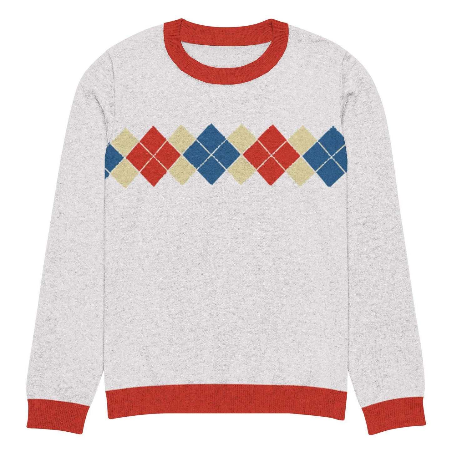 Ivan Lendl Gold Blue Argyle Knitted Sweater