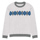 Ivan Lendl Blue Grey Argyle Knitted Sweater