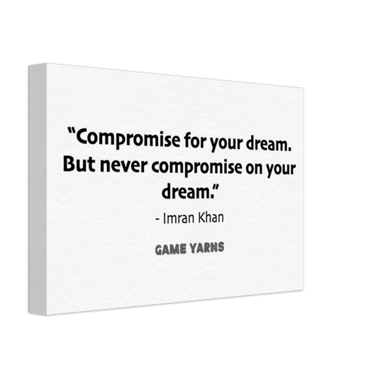 Imran Kahn Dreams Motivation Canvas print by Game Yarns 