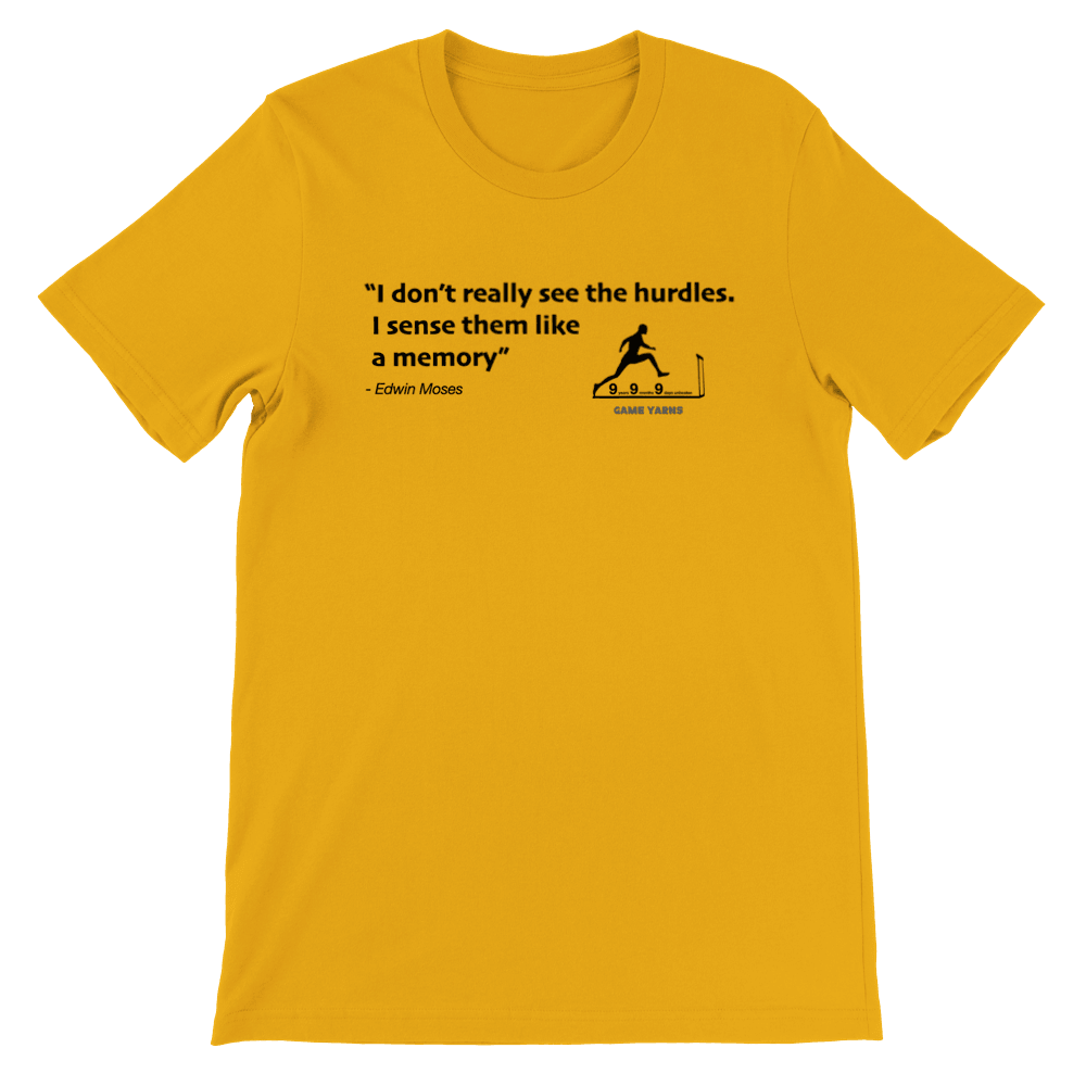 Edwin Moses Unbeaten Hurdles T-Shirt - Game Yarns