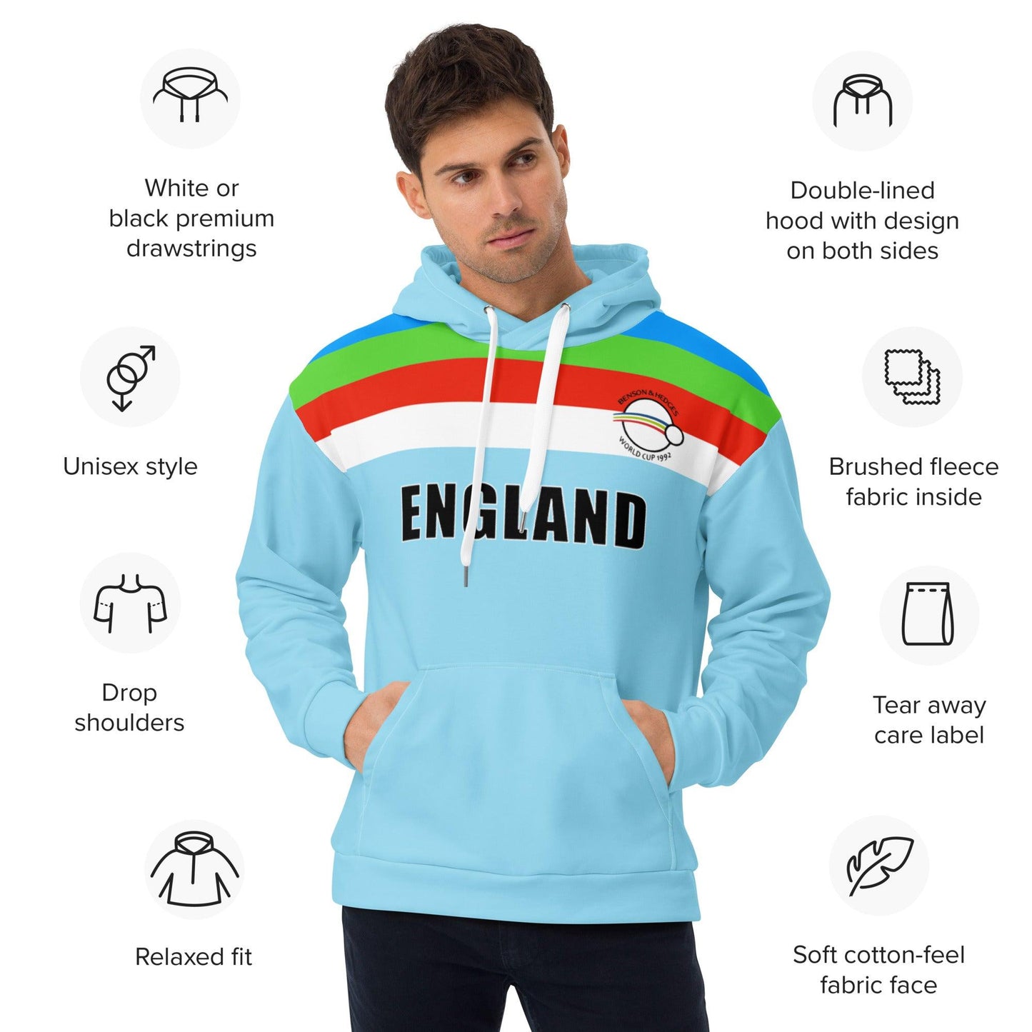 England Retro Cricket Hoodie - Game Yarns