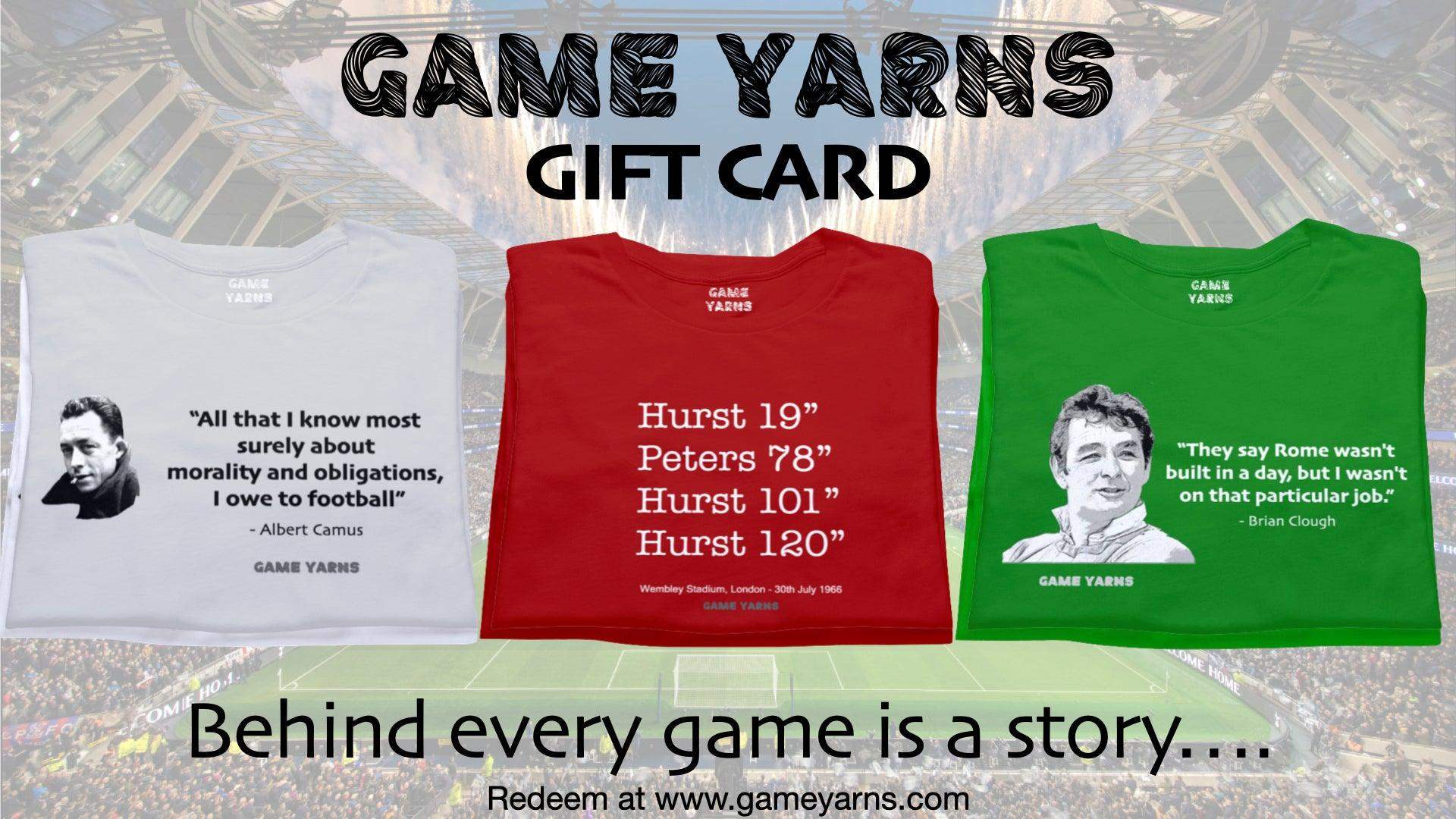 Game Yarns Gift Card - Game Yarns