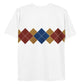 Ivan Lendl All Over Argyle Blue Mustard t-shirt - Game Yarns