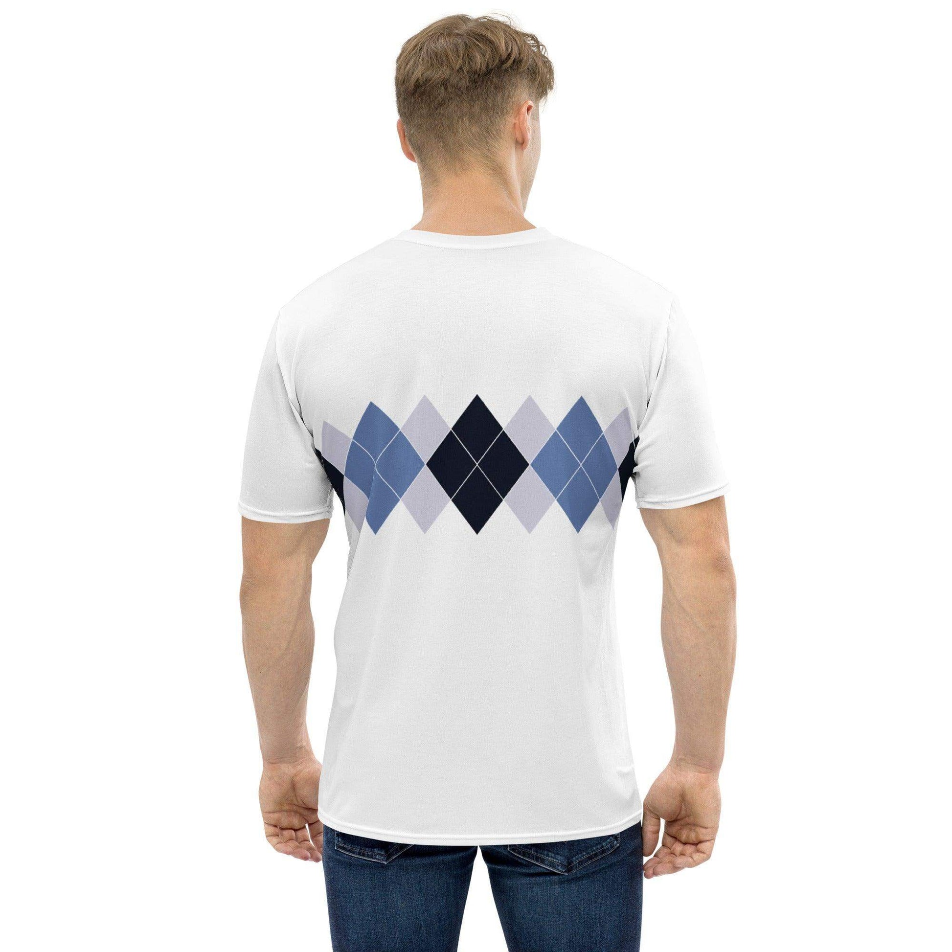 Ivan Lendl Argyle Blue All Over t-shirt - Game Yarns