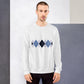 Ivan Lendl Argyle Blue Grey Front Only Sweatshirt - Game Yarns