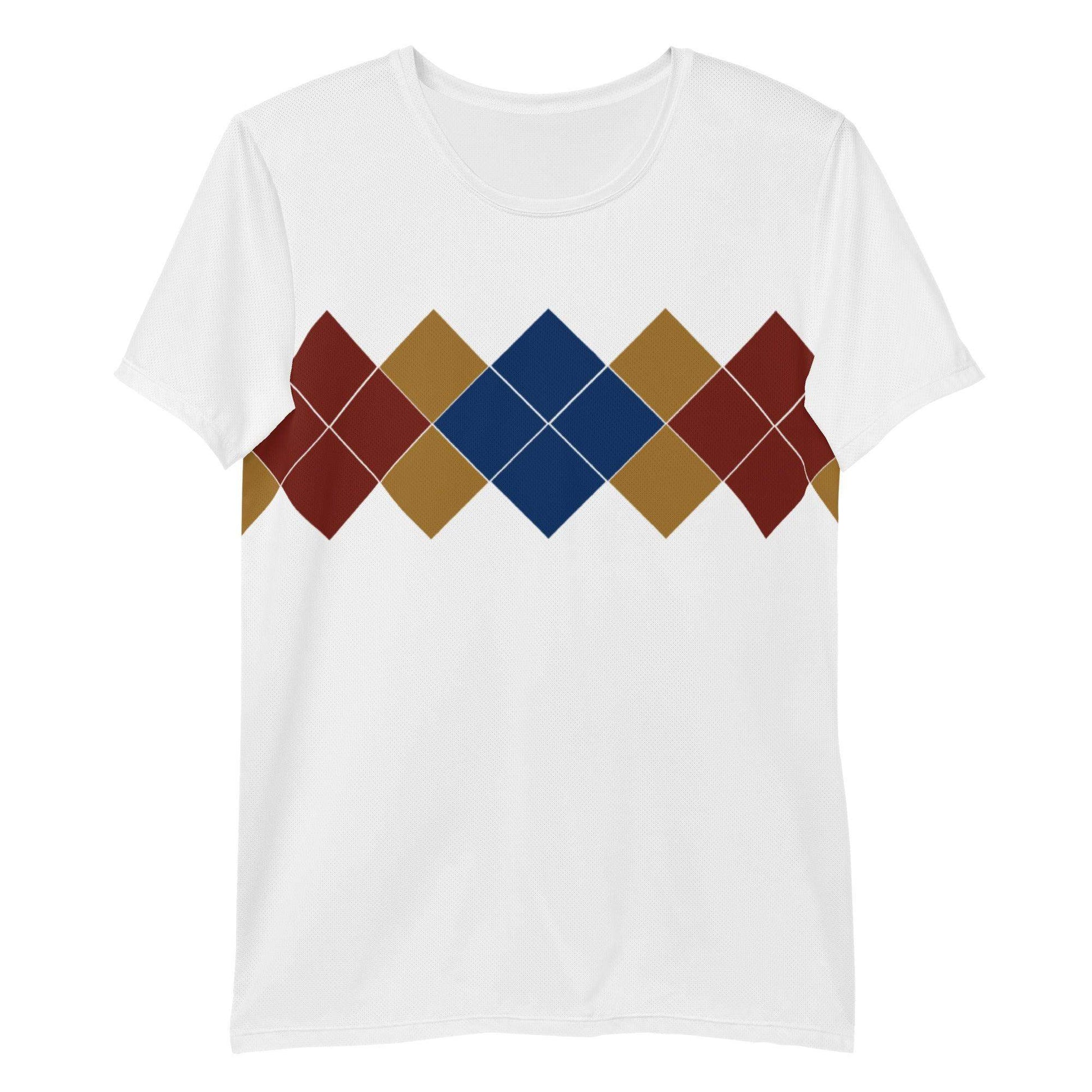 Ivan Lendl Argyle Blue Mustard Athletic T-shirt - Game Yarns