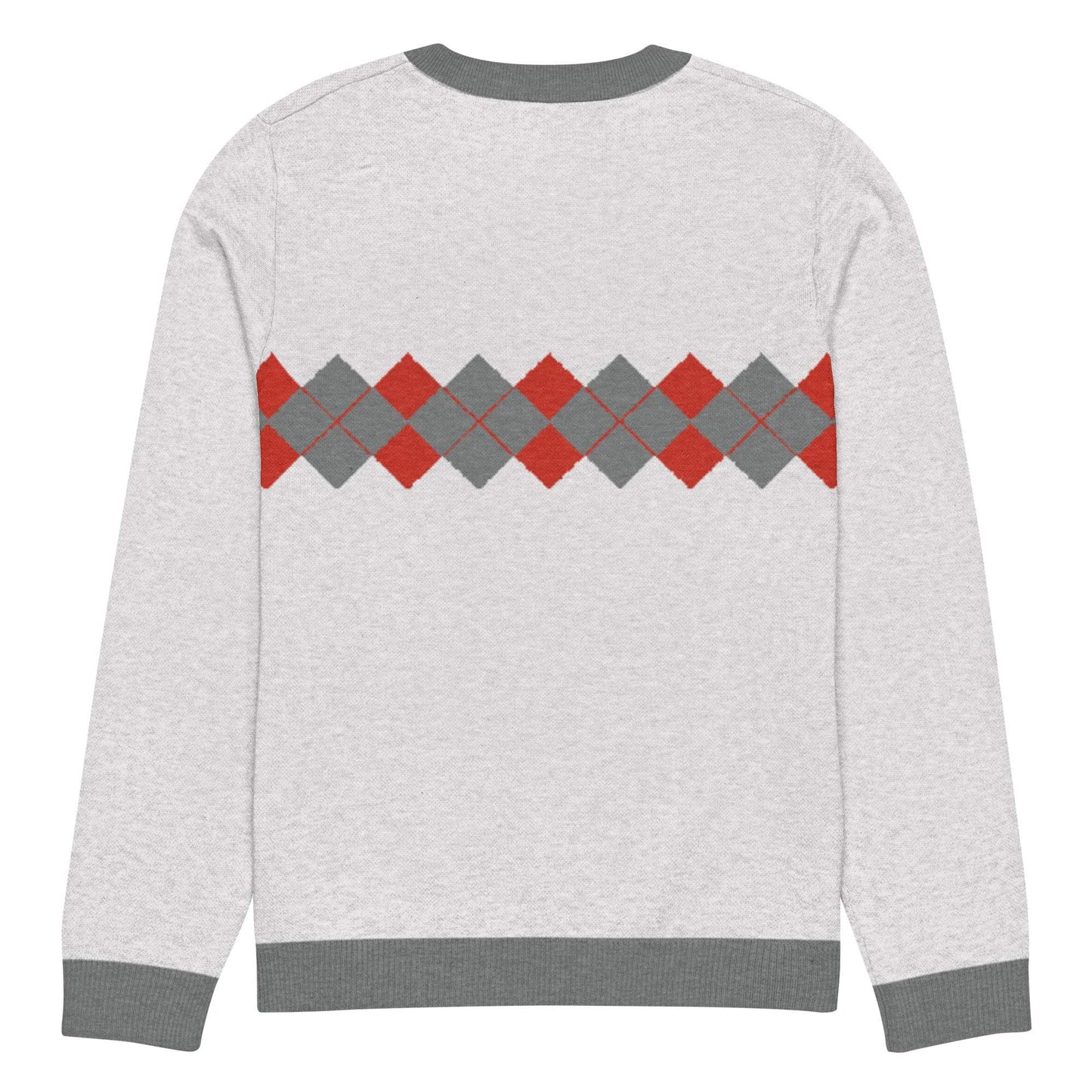 Ivan Lendl Argyle Red Grey Knitted Sweater - Game Yarns