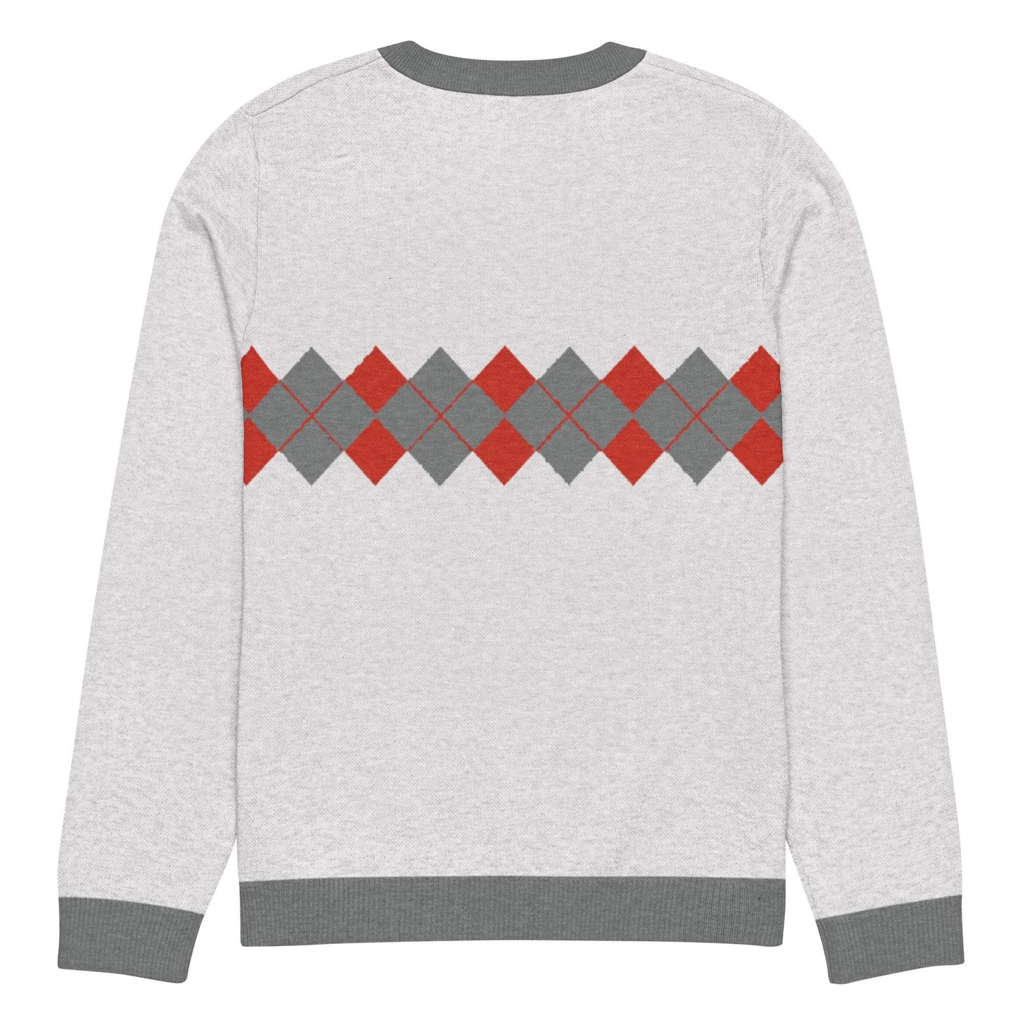 Ivan Lendl Argyle Red Grey Knitted Sweater - Game Yarns