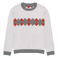 Ivan Lendl Argyle Red Grey Knitted Sweater - Game Yarns