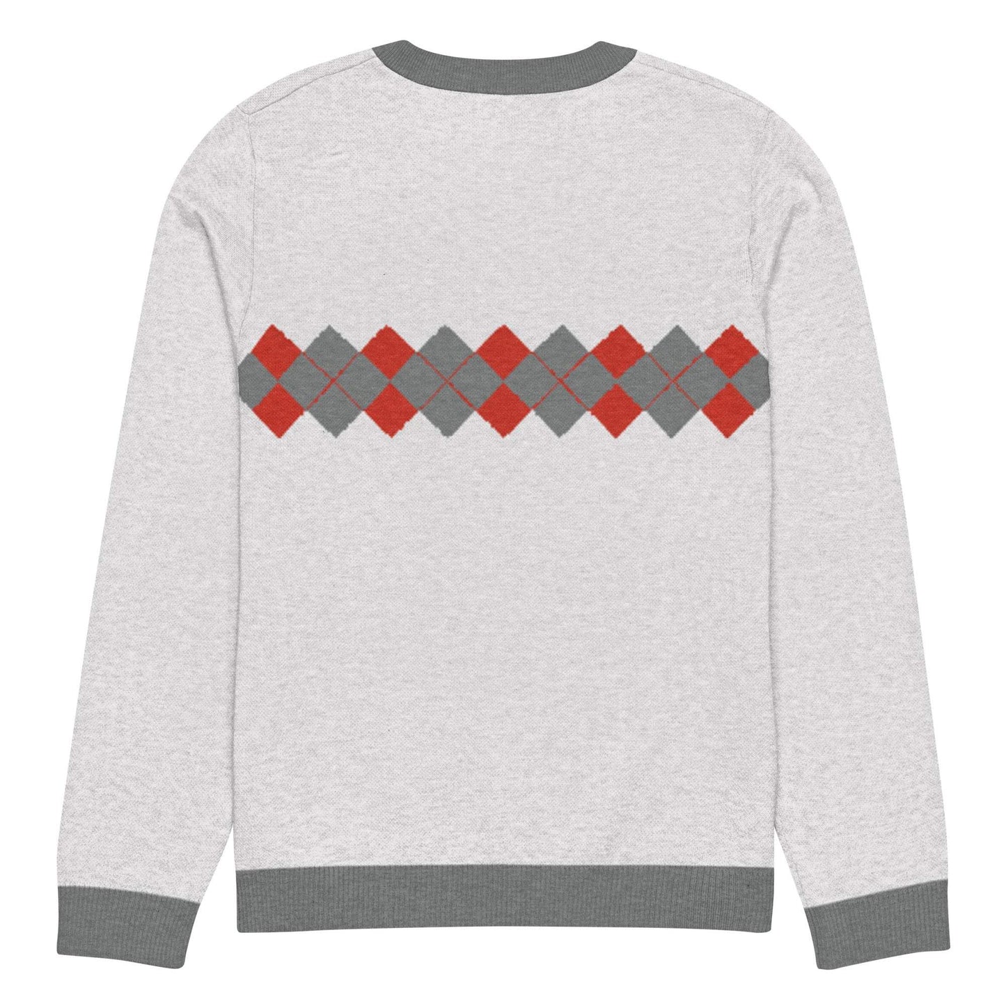 Ivan Lendl Argyle Red Grey Knitted Sweater - Game Yarns