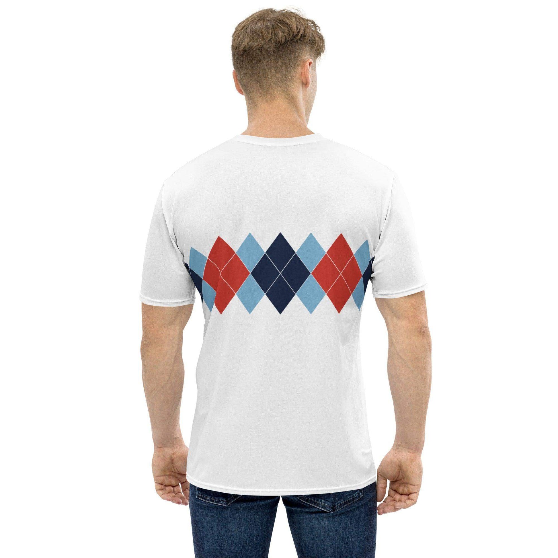 Ivan Lendl Argyle Red Retro All Over t-shirt - Game Yarns