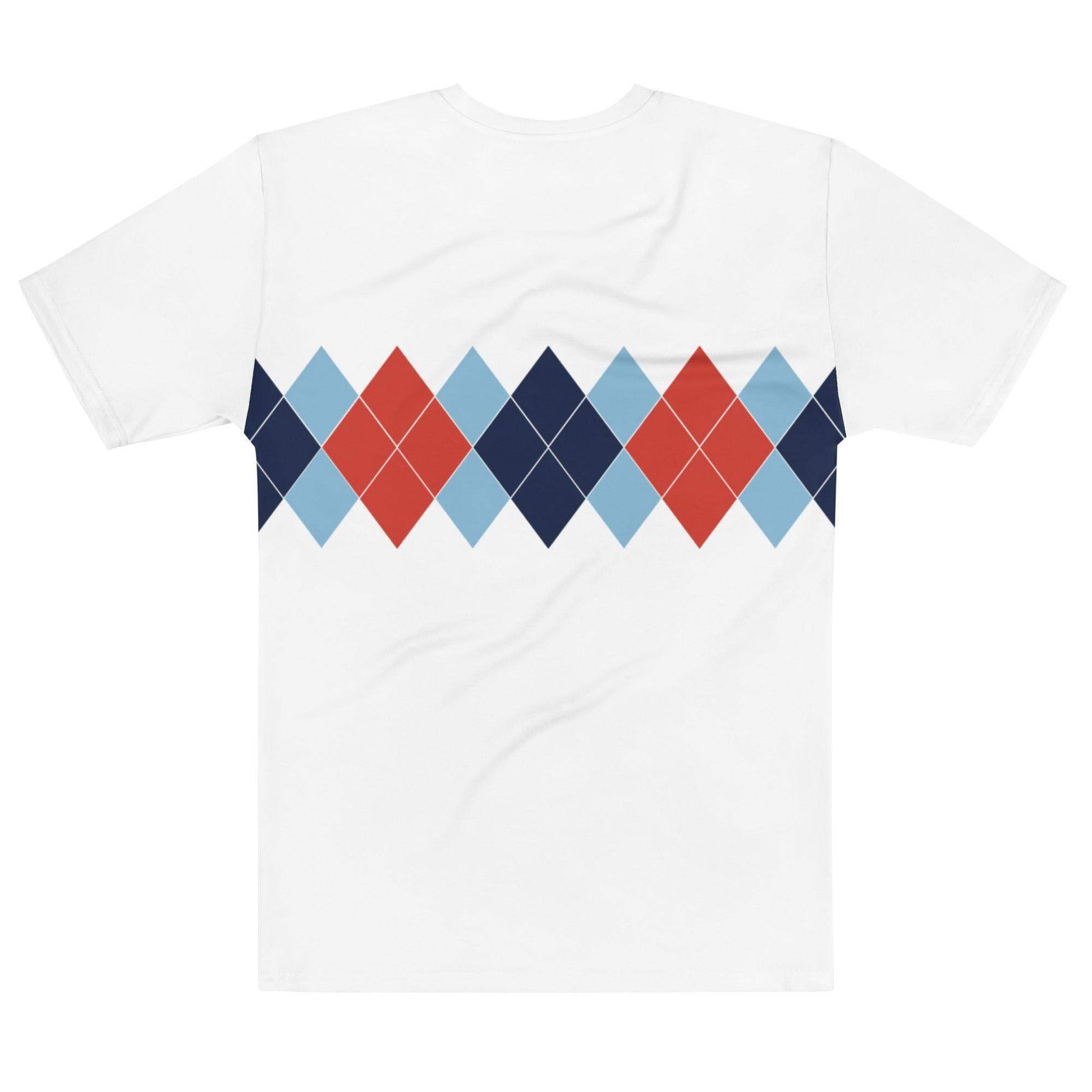 Ivan Lendl Argyle Red Retro All Over t-shirt - Game Yarns