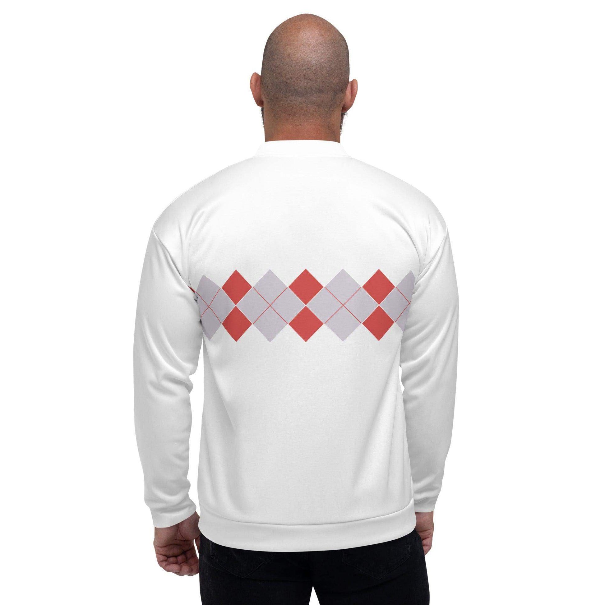 Ivan Lendl Argyll Red Grey Bomber Jacket - Game Yarns