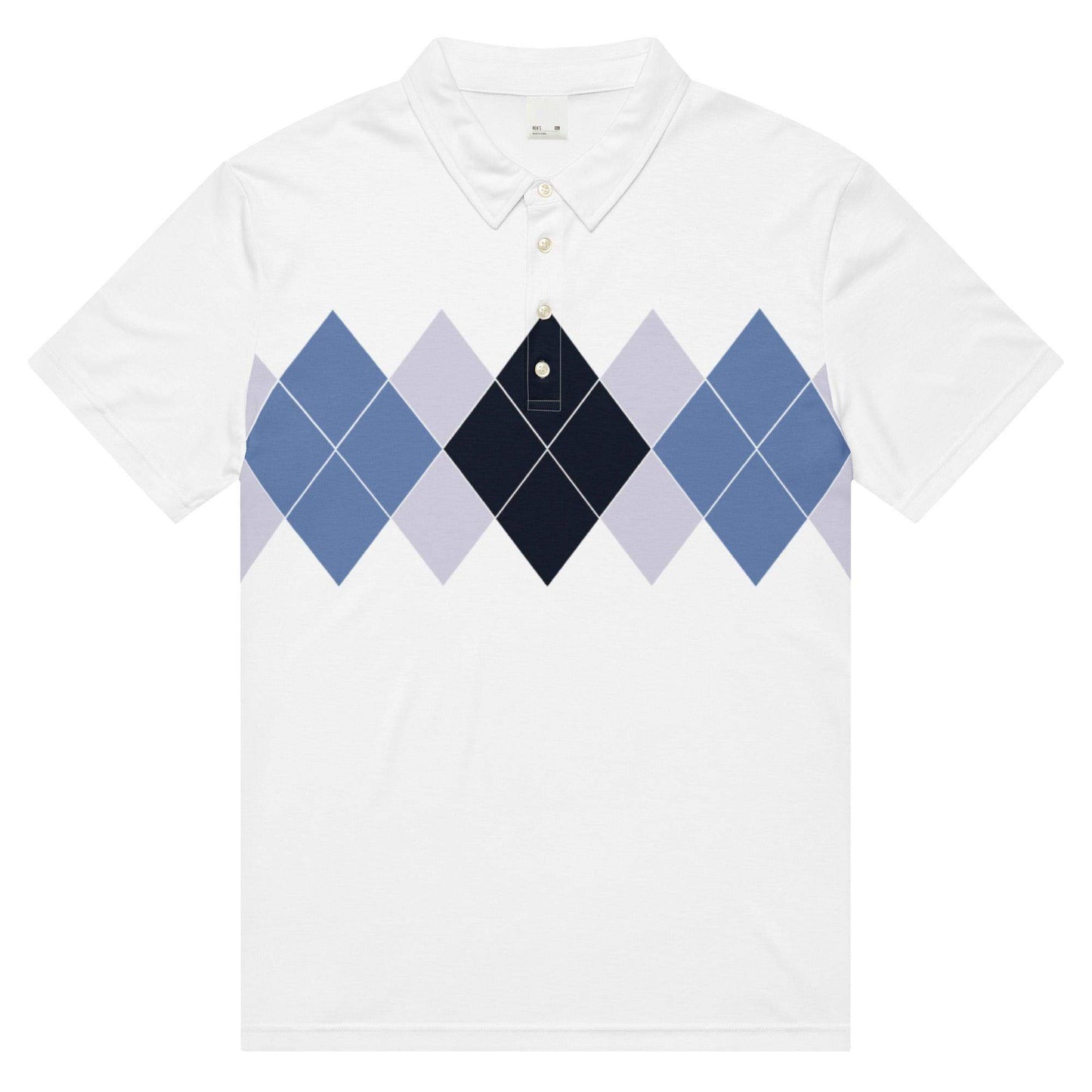 Ivan Lendl Blue Argyle Polo Shirt - Game Yarns