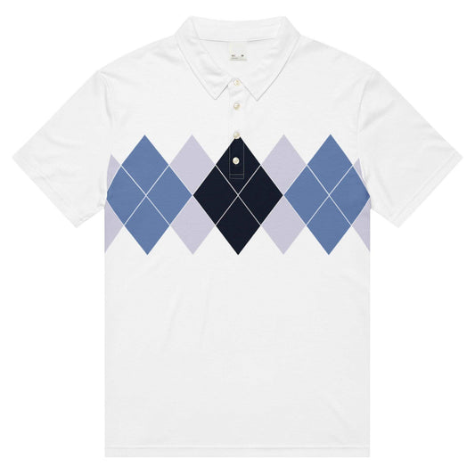 Ivan Lendl Blue Argyle Polo Shirt - Game Yarns