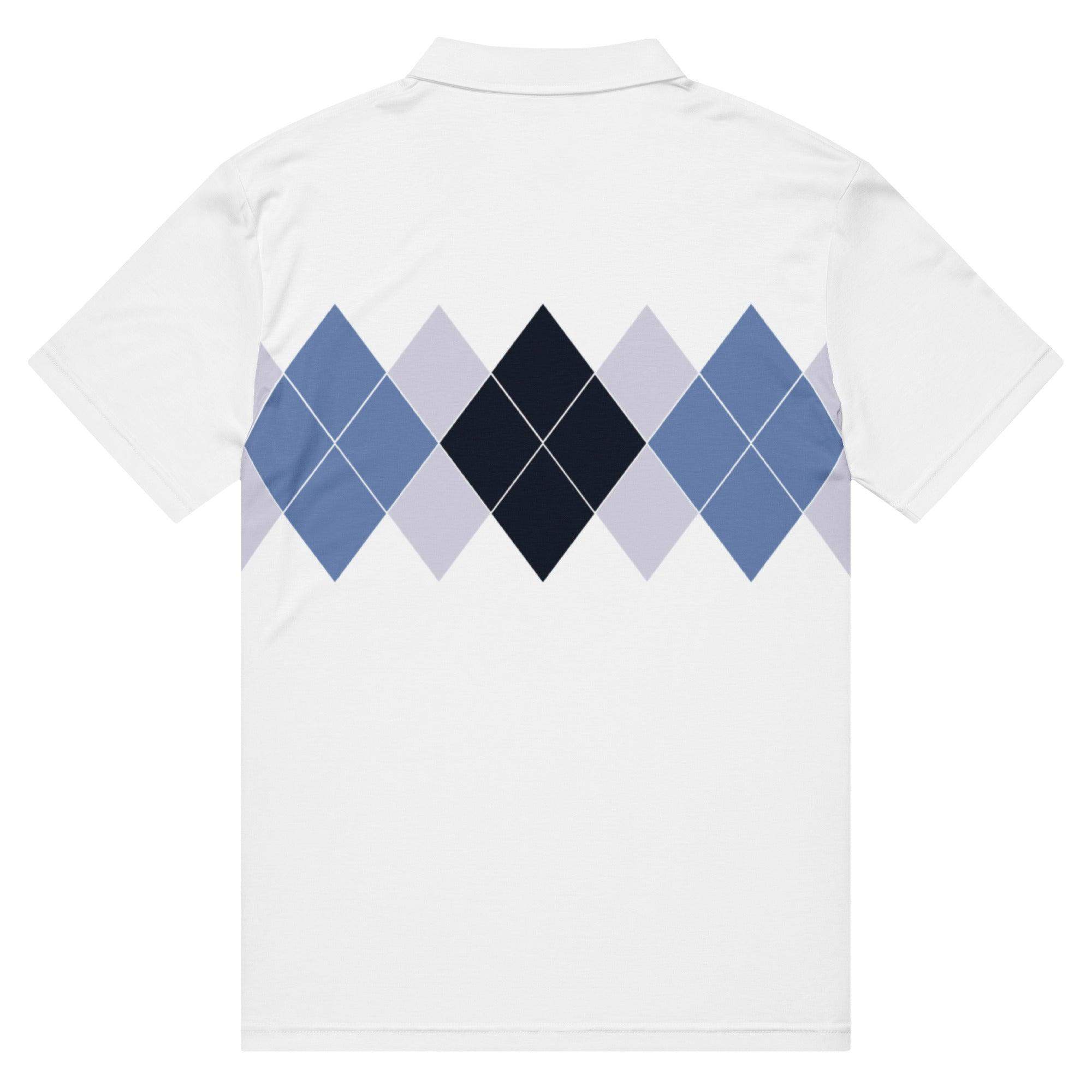 Ivan Lendl Blue Argyle Polo Shirt