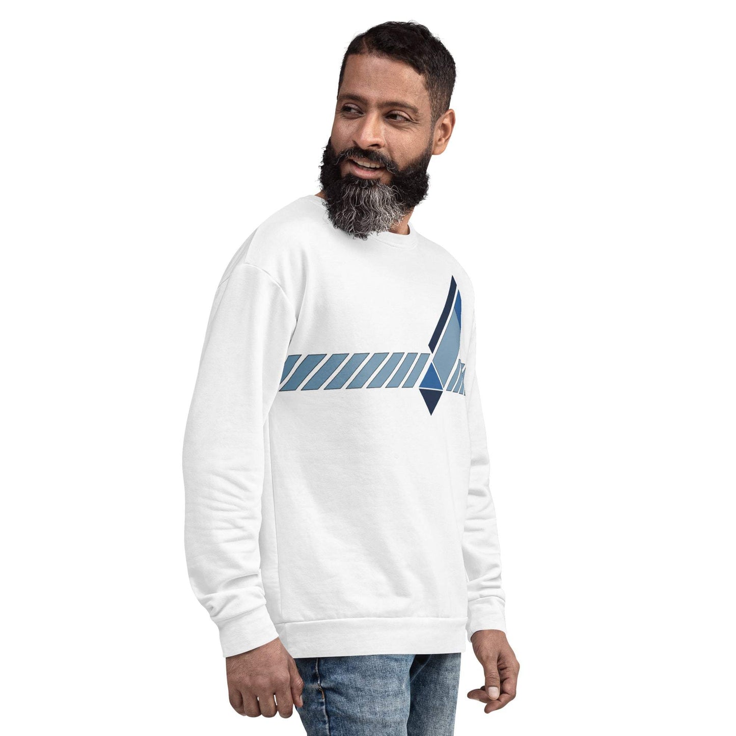 Ivan Lendl Geo Blue All Over Sweatshirt - Game Yarns