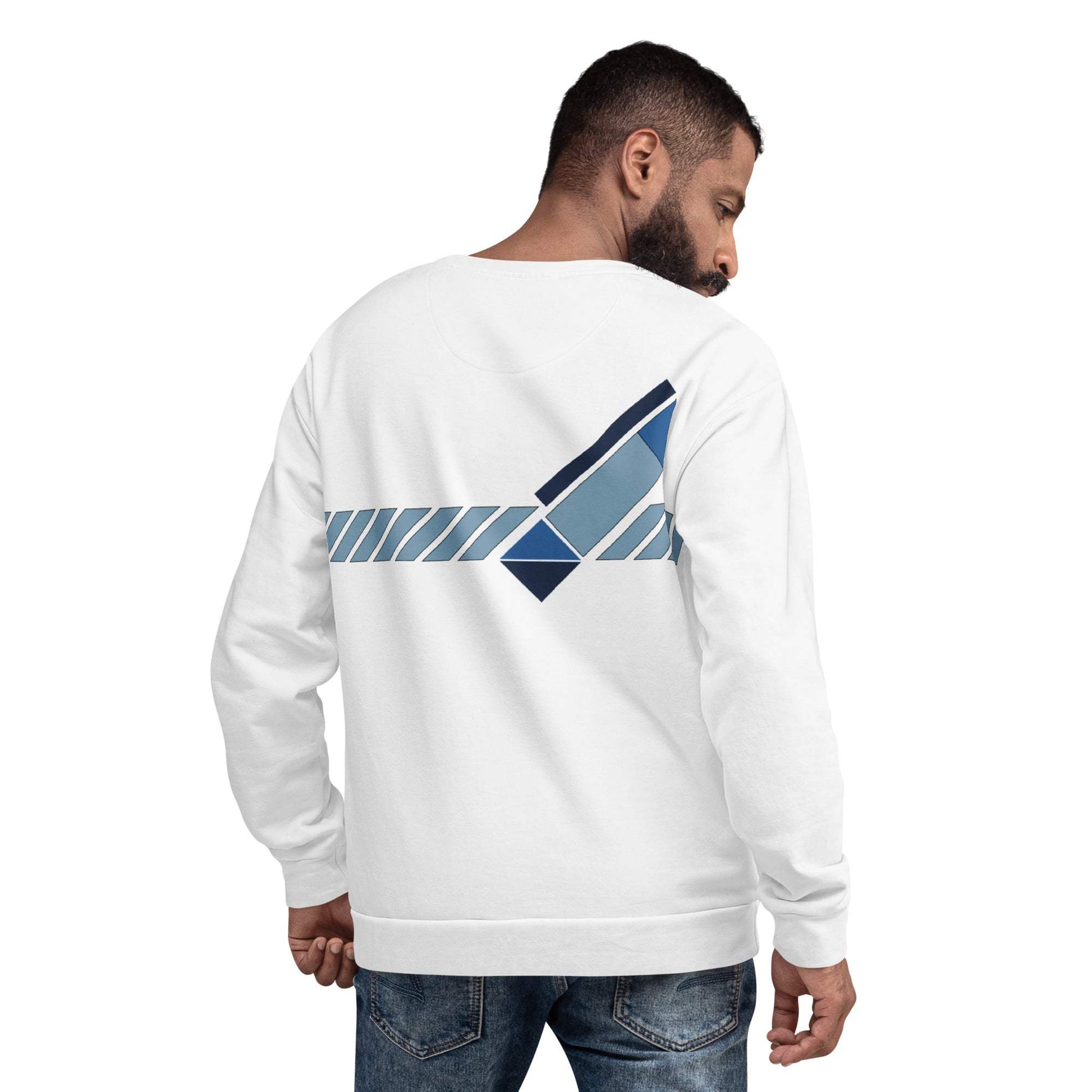 Ivan Lendl Geo Blue All Over Sweatshirt - Game Yarns