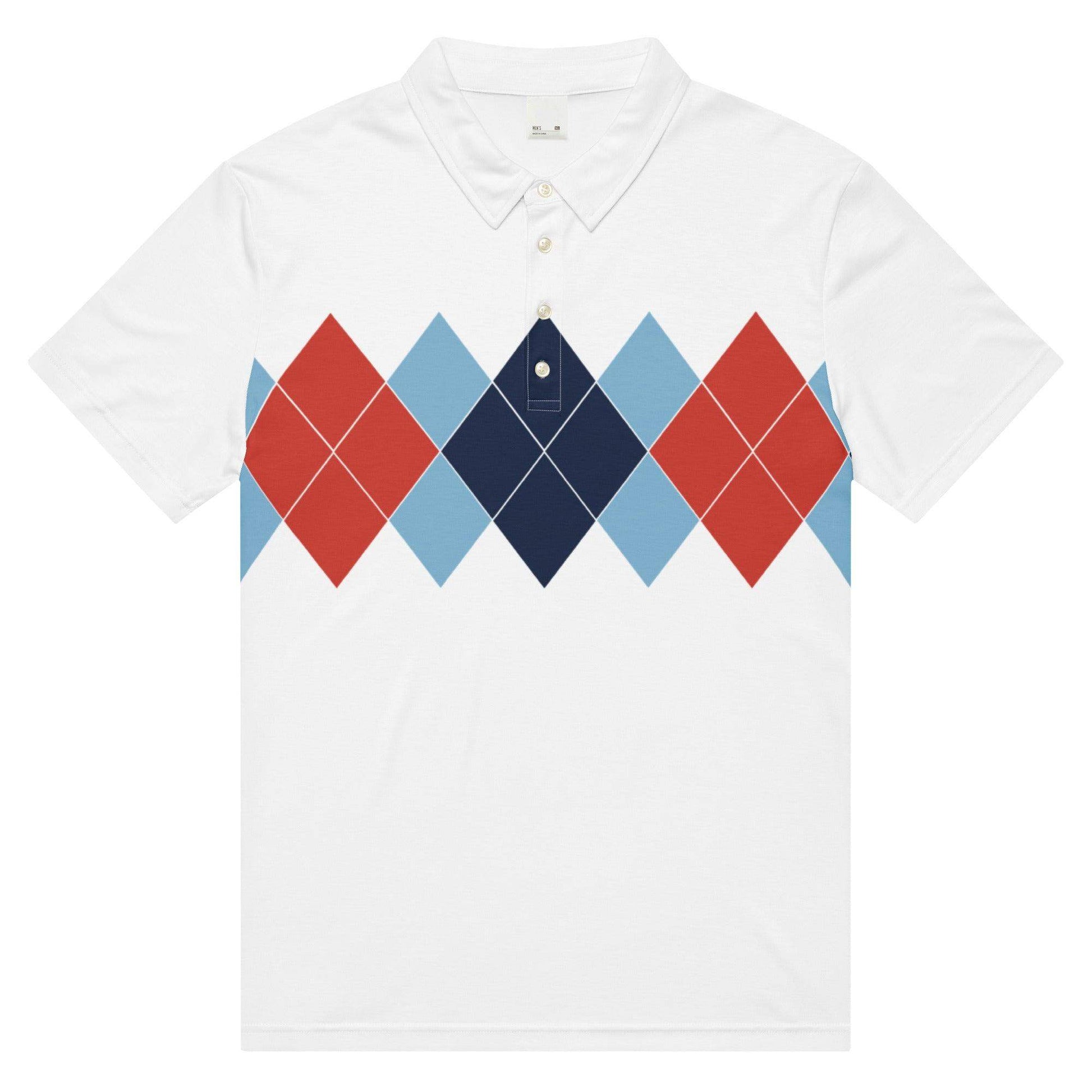 Ivan Lendl Red Argyle Polo Shirt - Game Yarns