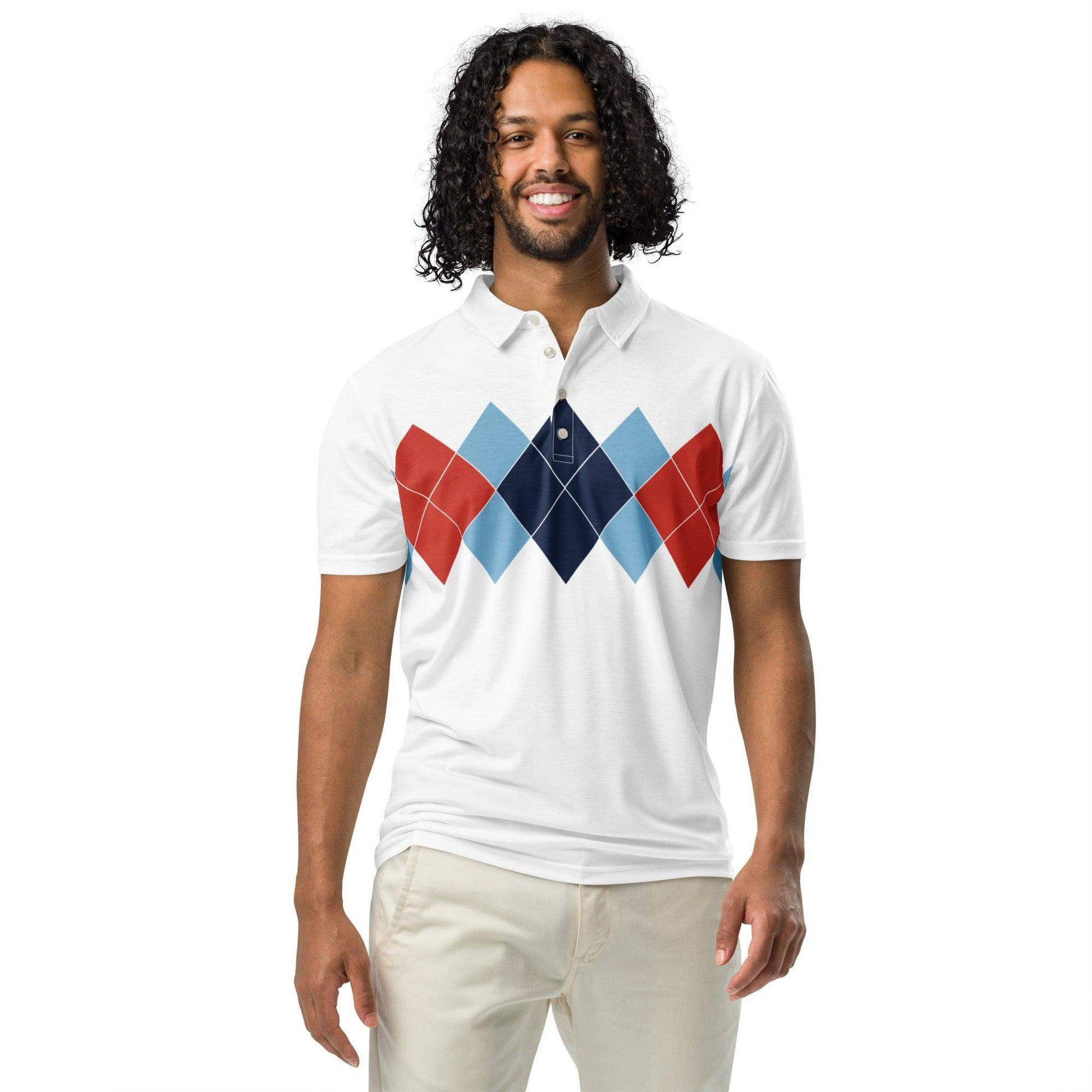 Ivan Lendl Red Argyle Polo Shirt - Game Yarns