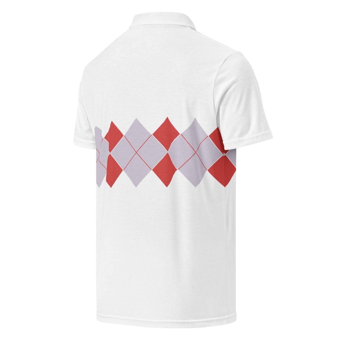 Ivan Lendl Red Grey Argyle Polo Shirt - Game Yarns