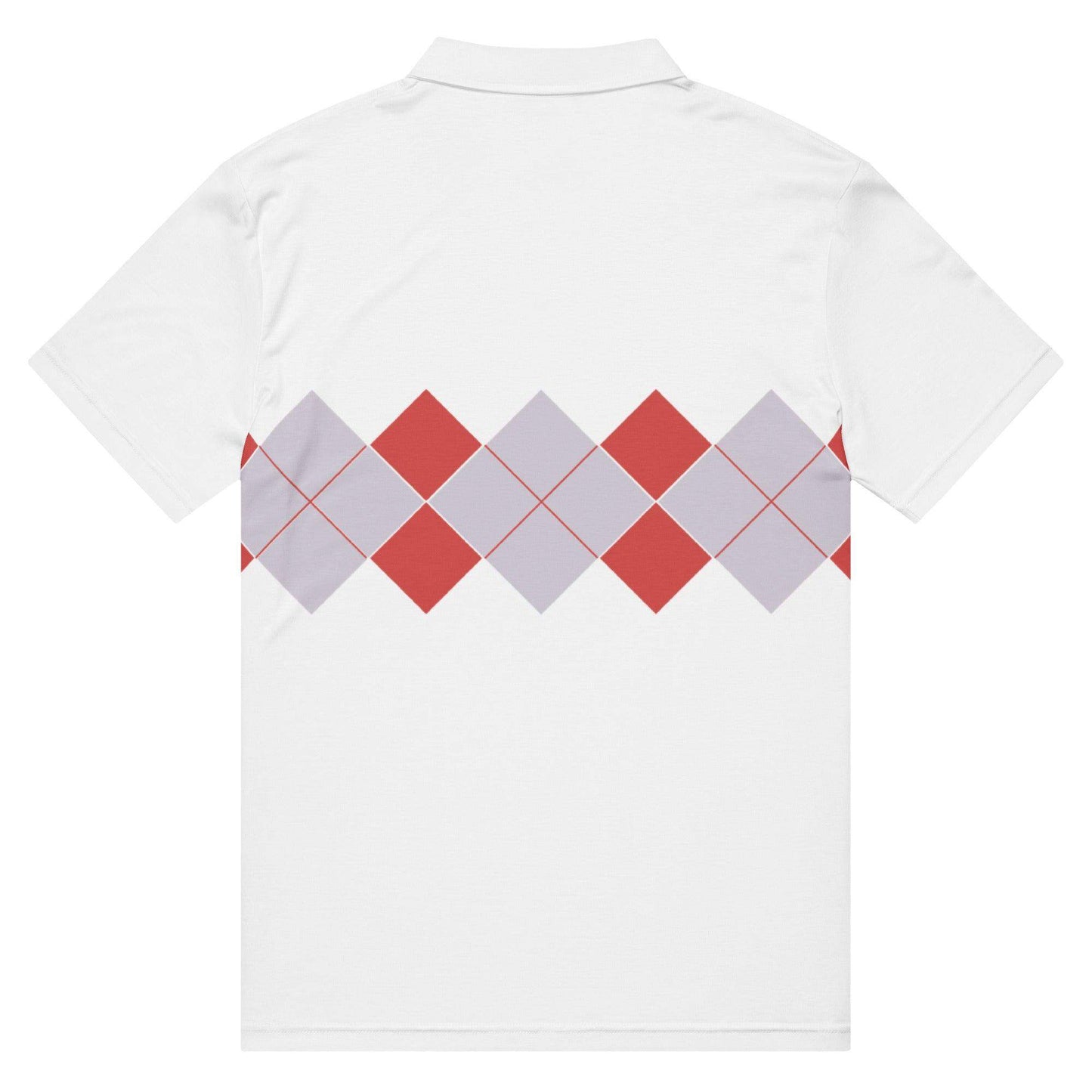 Ivan Lendl Red Grey Argyle Polo Shirt - Game Yarns