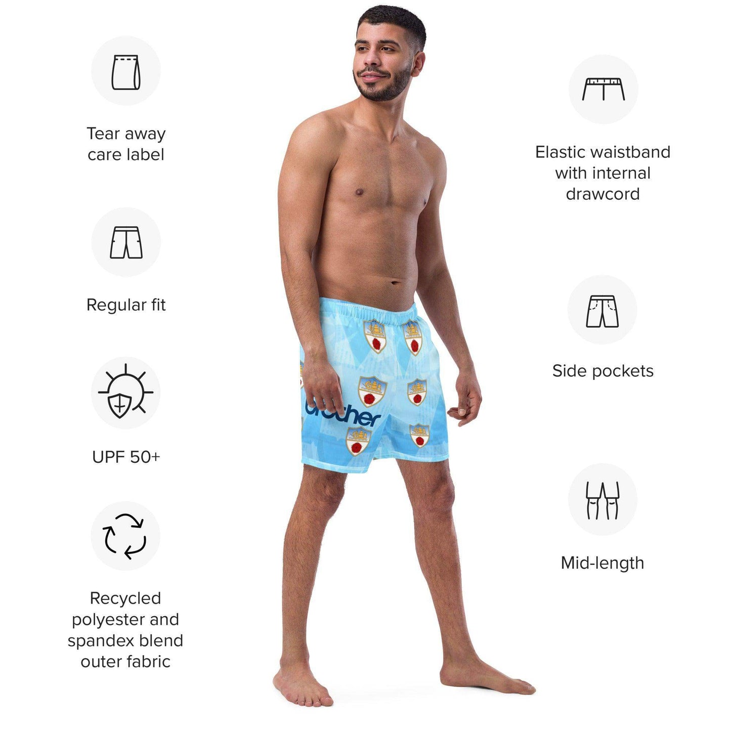 Manchester City Retro Men's swim trunks - Game Yarns