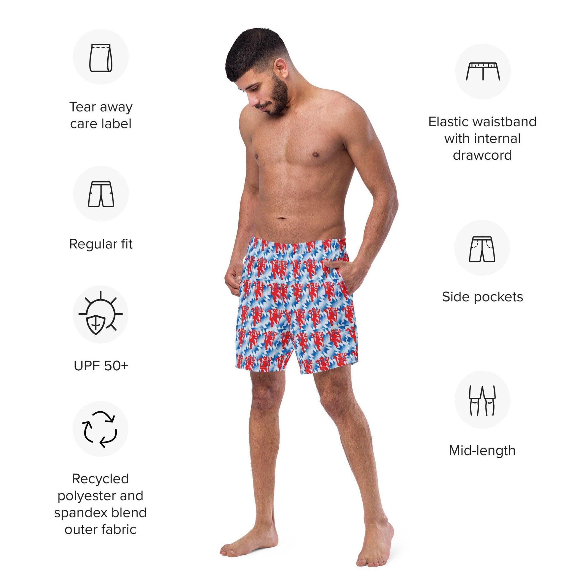 Manchester United Retro Men's swim trunks - Game Yarns