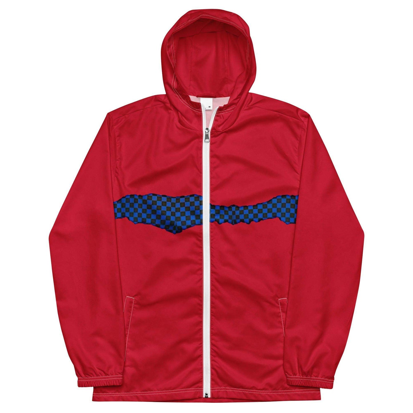 McEnroe Blue Check Red Windbreaker - Game Yarns