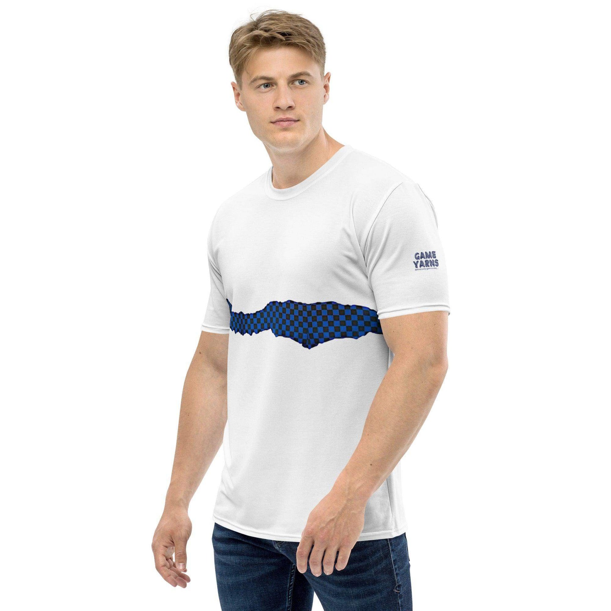 McEnroe Blue Check White T-shirt - Game Yarns